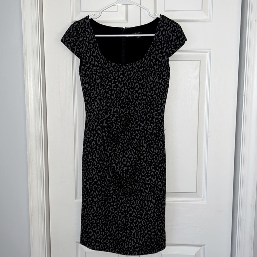 Ann Taylor Gray and Black leopard dress 👗